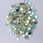 100 Pieces, 7mm Square Silver Craft Glass Mirror Hand Cut Small Tile Decor