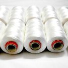 Silk White Thread For Embroidery Bangle Jhumka Jewellery Making 10 Spools - F/S