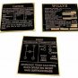 Fits For Willys Jeep MB GPW Rare Brass Acid Etching Dash Data Plate Set