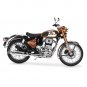 ROYAL ENFIELD CLASSIC 350 CHROME MINIATURE 1: 12 SCALE MODEL CHROME BRONZE