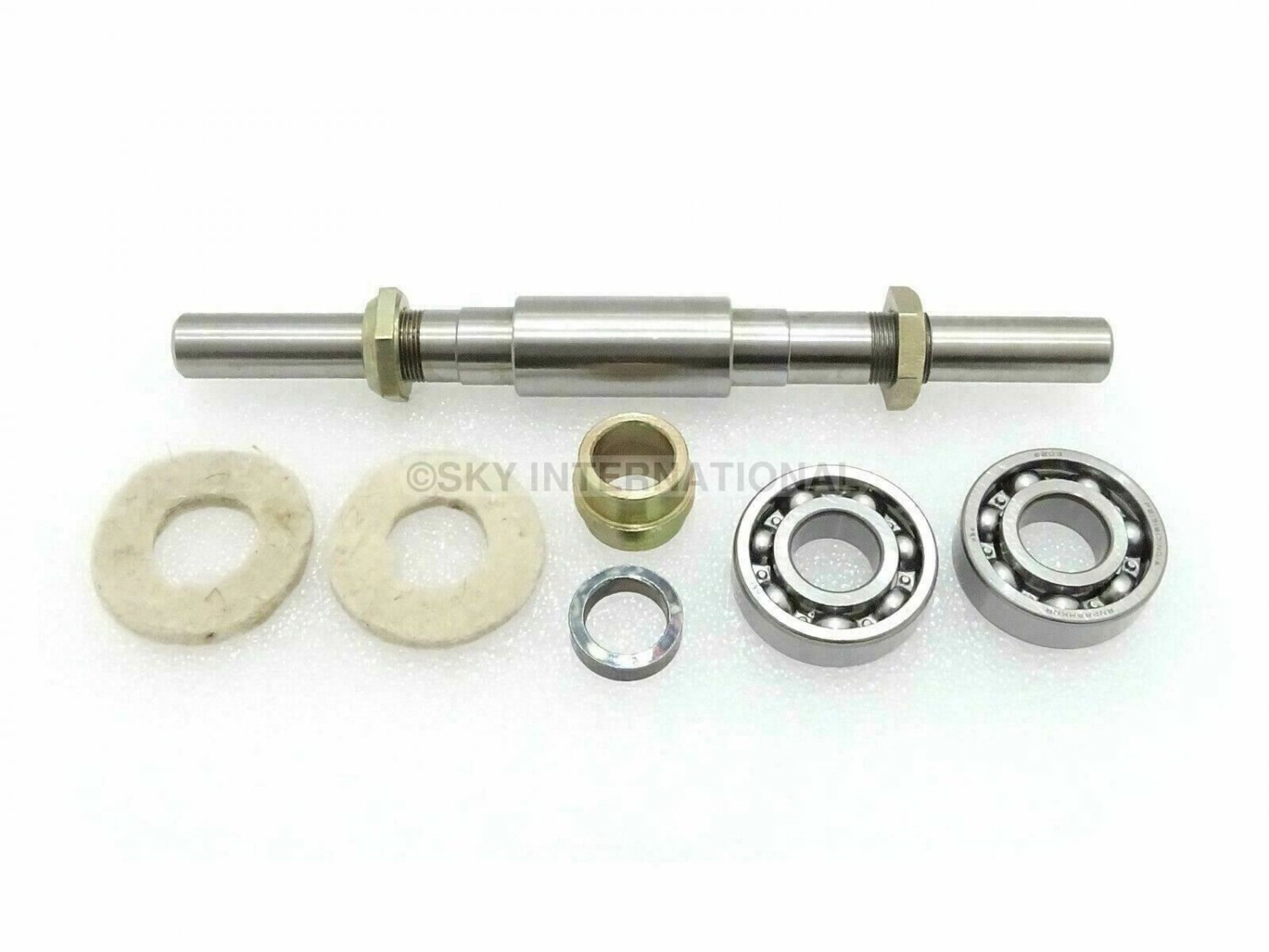Front Wheel Axle with Spacer and Bearing Fit for Royal Enfield Bullet