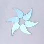 100 Pieces, 35 mm Drop Shape Silver Craft Glass Mirror Hand Cut Tile Decor M-52