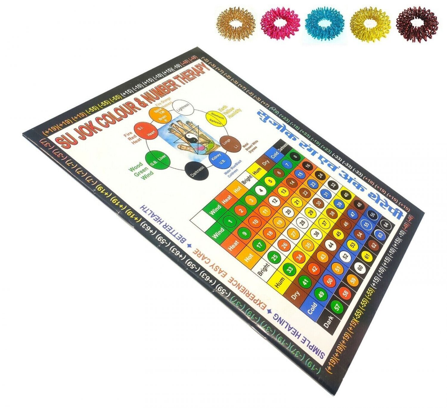 Su Jok Colour & Number Therapy Book by ACS + 5 Sujok Rings Free
