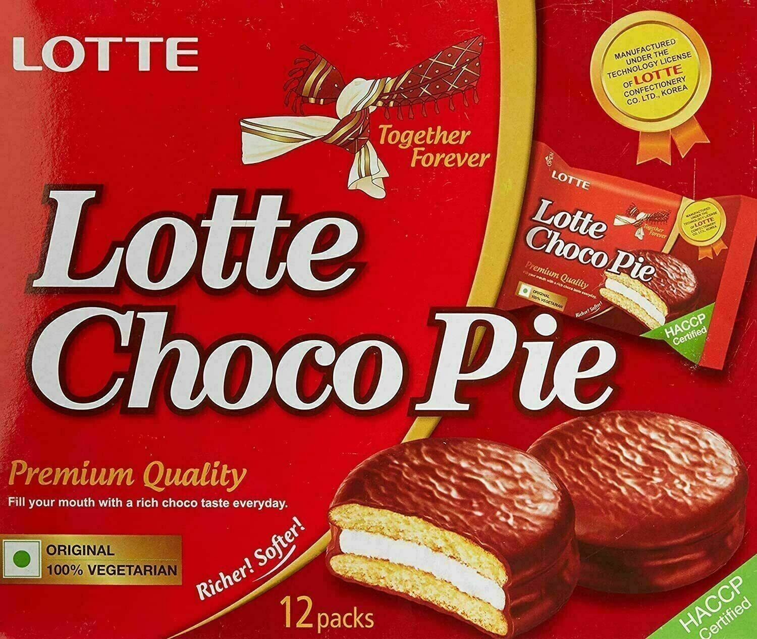 Lotte Choco Pie Cookies & Biscotti - 336 gm (Pack of 12)