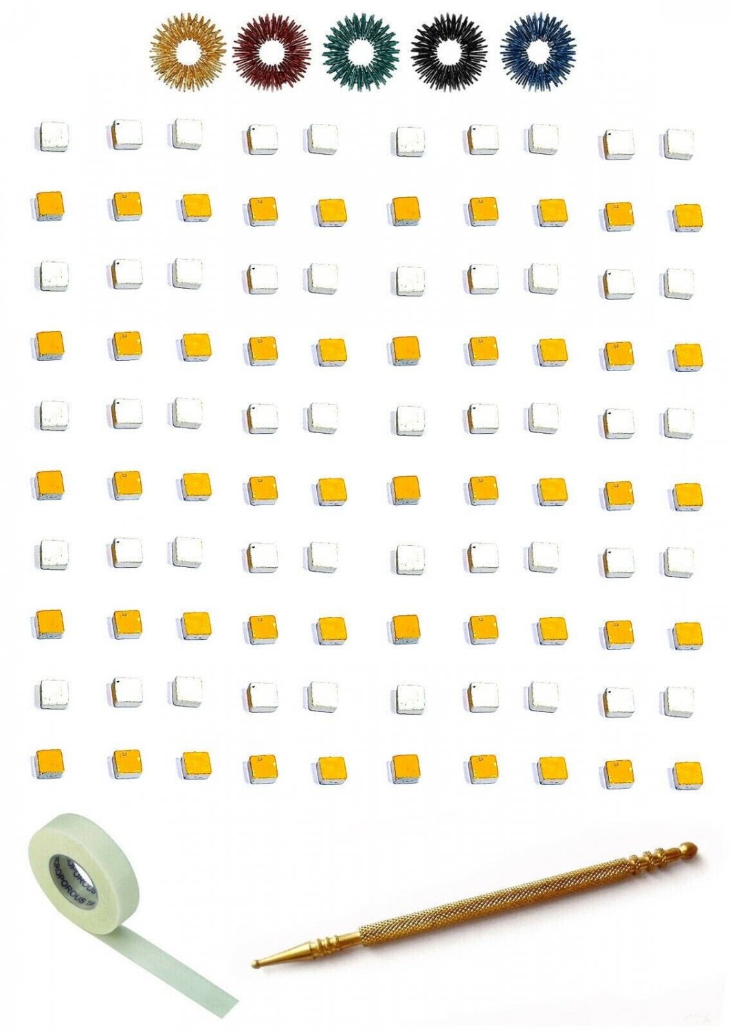 Sujok Byol Magnets 100 Pcs  (Square), Slim Jimmy, Acu Rings, Micropore Tape