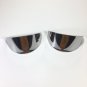 2 X CLASSIC CAR 7" STAINLESS STEEL HEAD LIGHT PEAKS SHADES FOR HEAD LAMP PAIR HQ