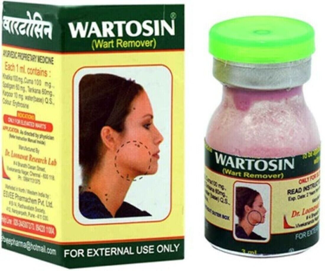 2x WARTOSIN Herbal & Natural Wart Remover Formula Unique Herbal Formulation 3ml