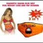 Magnetic Sauna Belt Fat Burner Vibrate Massage Slim Waist Belly Weight Loss belt