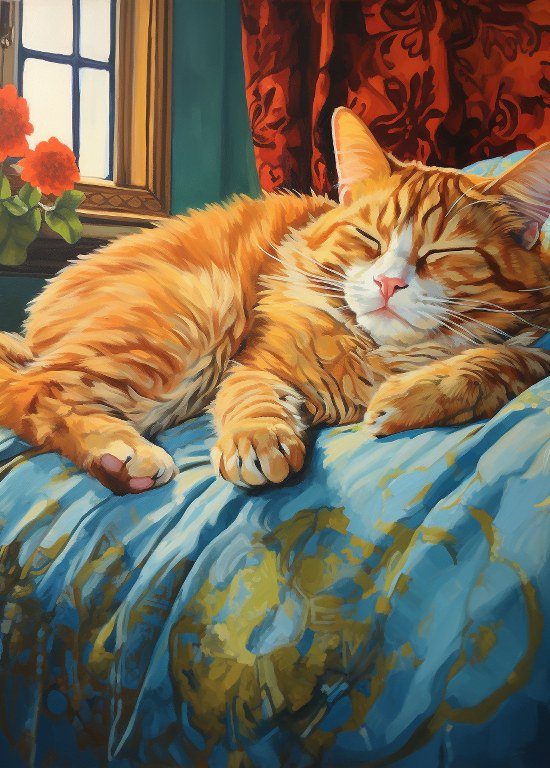 Print ACEO Lovable Cat Home Pet Animal Art Card Limited Edition