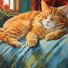 Print ACEO Lovable Cat Home Pet Animal Art Card Limited Edition