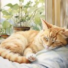 Print ACEO Lovable Cat Home Pet Animal Art Card Limited Edition