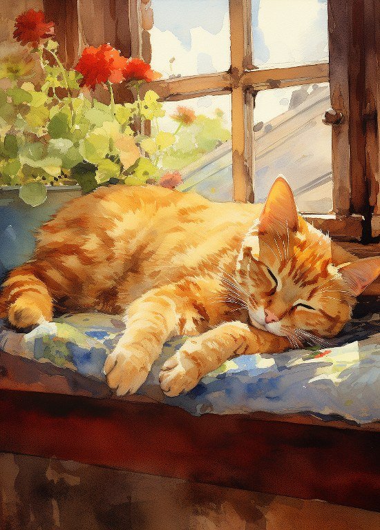 Print ACEO Lovable Cat Home Pet Animal Art Card Limited Edition