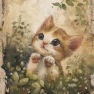 Print ACEO Lovable Cat Home Pet Animal Art Card Limited Edition