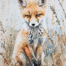 Print ACEO Lovable Red Fox Animal Art Card Limited Edition
