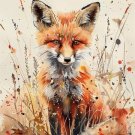 Print ACEO Lovable Red Fox Animal Art Card Limited Edition