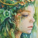 Print ACEO Earth Nymph Woman Art Card Limited Edition