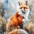 Print ACEO Lovable Red Fox Animal Art Card Limited Edition
