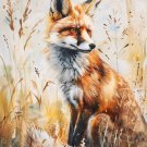 Print ACEO Lovable Red Fox Animal Art Card Limited Edition