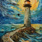 Print ACEO Light House Seaside Sunset Beach Art Card Limited Edition Print ACEO Light House Seaside Sunset Beach Art Card Limited Edition