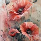 Print ACEO Poppy Flower Art Card Limited Edition