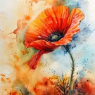 Print ACEO Poppy Flower Art Card Limited Edition