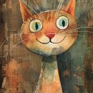 Print ACEO Lovable Cat Home Pet Animal Art Card Limited Edition