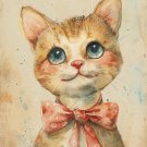 Print ACEO Lovable Cat Home Pet Animal Art Card Limited Edition