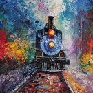 Print ACEO Vintage Smoke Train sunny day Art Card Limited Edition Print ACEO Vintage Smoke Train sunny day Art Card Limited Edition