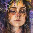 Print ACEO Earth Nymph Woman Art Card Limited Edition