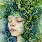 Print ACEO Earth Nymph Woman Art Card Limited Edition