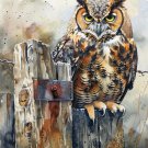 Print ACEO Mountain Owl Tree Bird Art Card Limited Edition