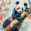 Print ACEO Panda Animal Tree Art Card Limited Edition