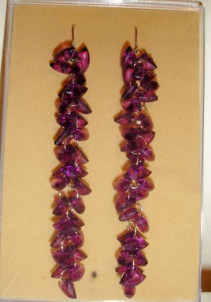 Purple Beaded Earring