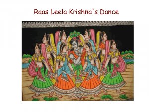 Raas Leela Krishna's Dance- Batik Painting