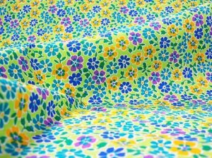 Lime-multi Petite Floral Lawn