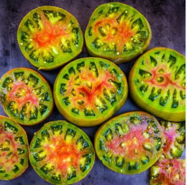 Golden Tomato with Green Stripe F2 Tomato 300 PCS Seeds