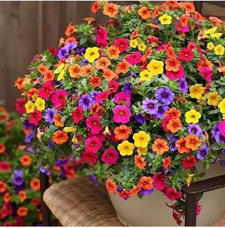 Hanging Petunia Seeds Fire Red Big Flowers 300 PCS Seeds