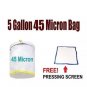 Herbal Extractor Kit 5 Gallon Bubble Bags Filter Canvas with Pressing Screen 1 PCS Seeds