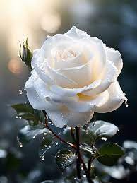 New White Rose Shrub Flower 50 PCS Seeds