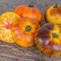 20 Pcs Rare Middle Dark Yellow Tomato with Red Top Organic Seeds