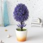 100 Pcs Dragon Colorful Flower Bonsai Tree with Pot Artificial Plant Decoration