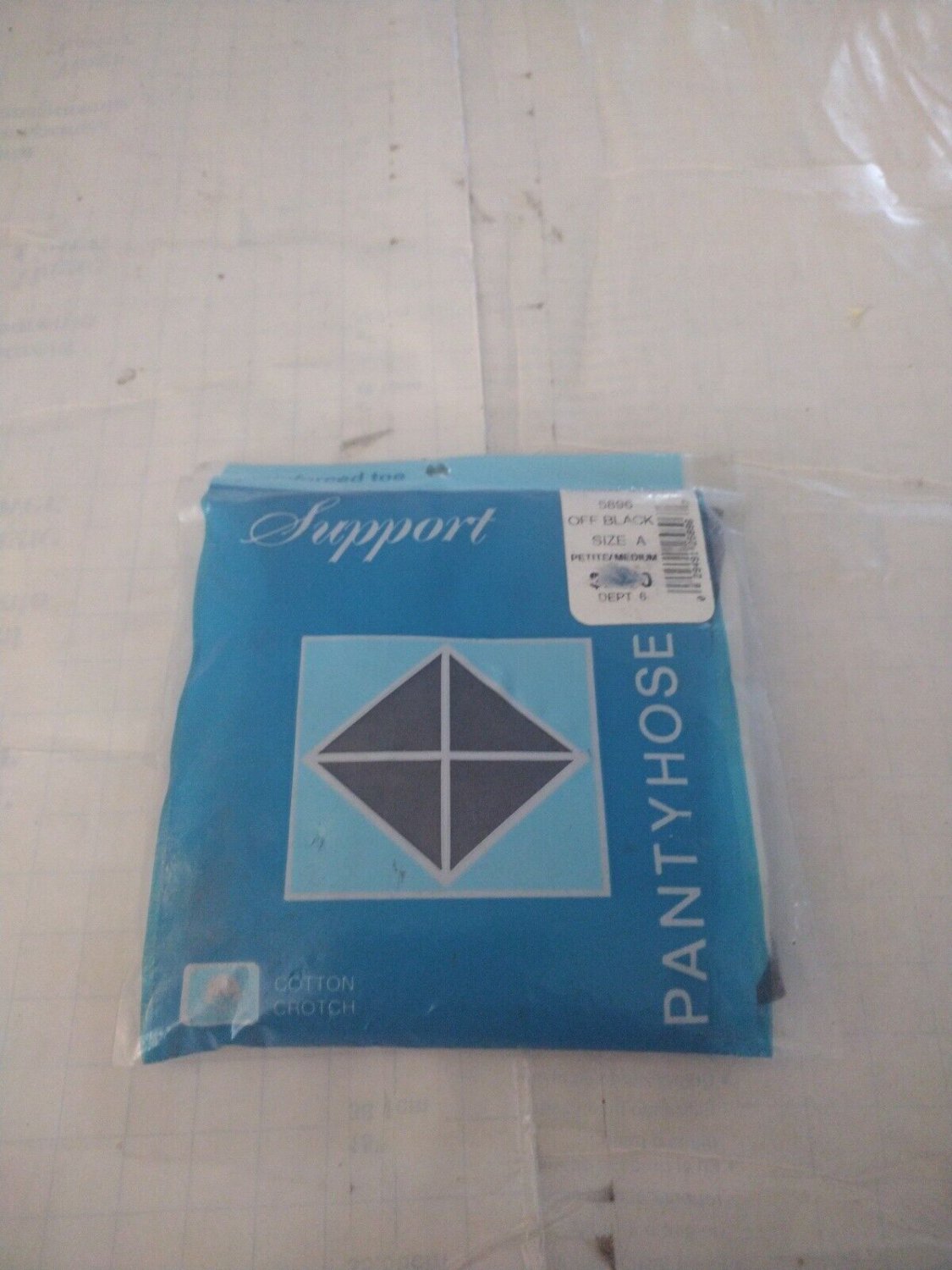 Women's Support Pantyhose Dollar General Brand Size A Petite OFF BLACK NEW!!