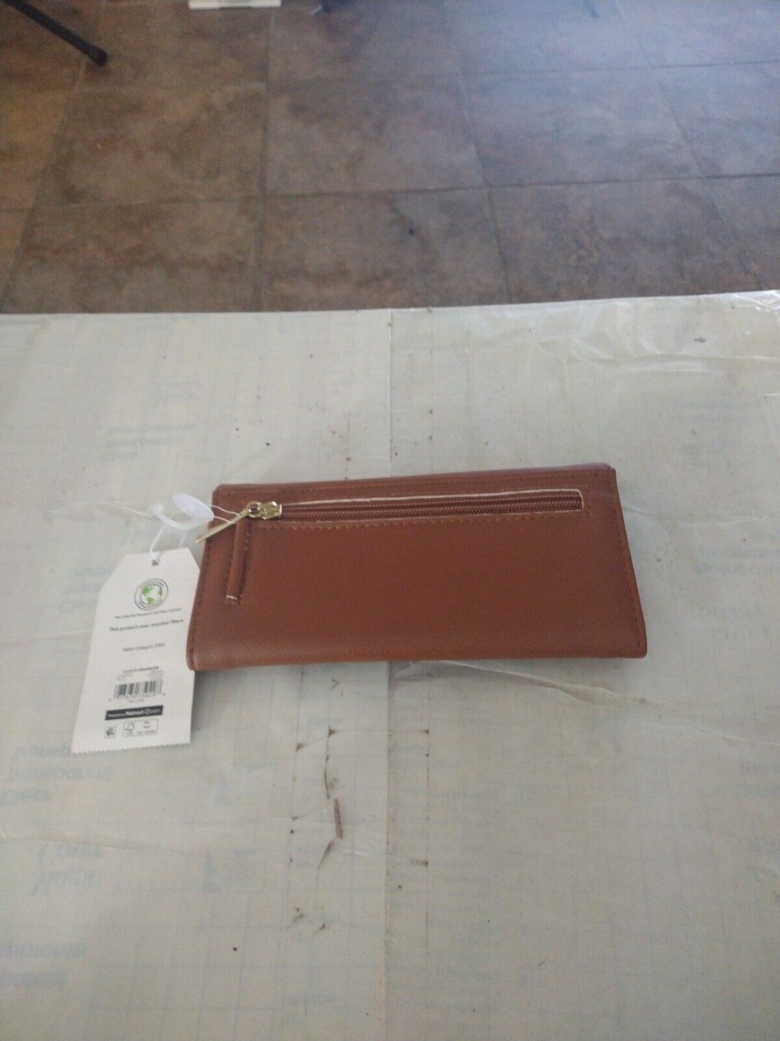 Women s time and tru brand clutch organizer wallet brown new 