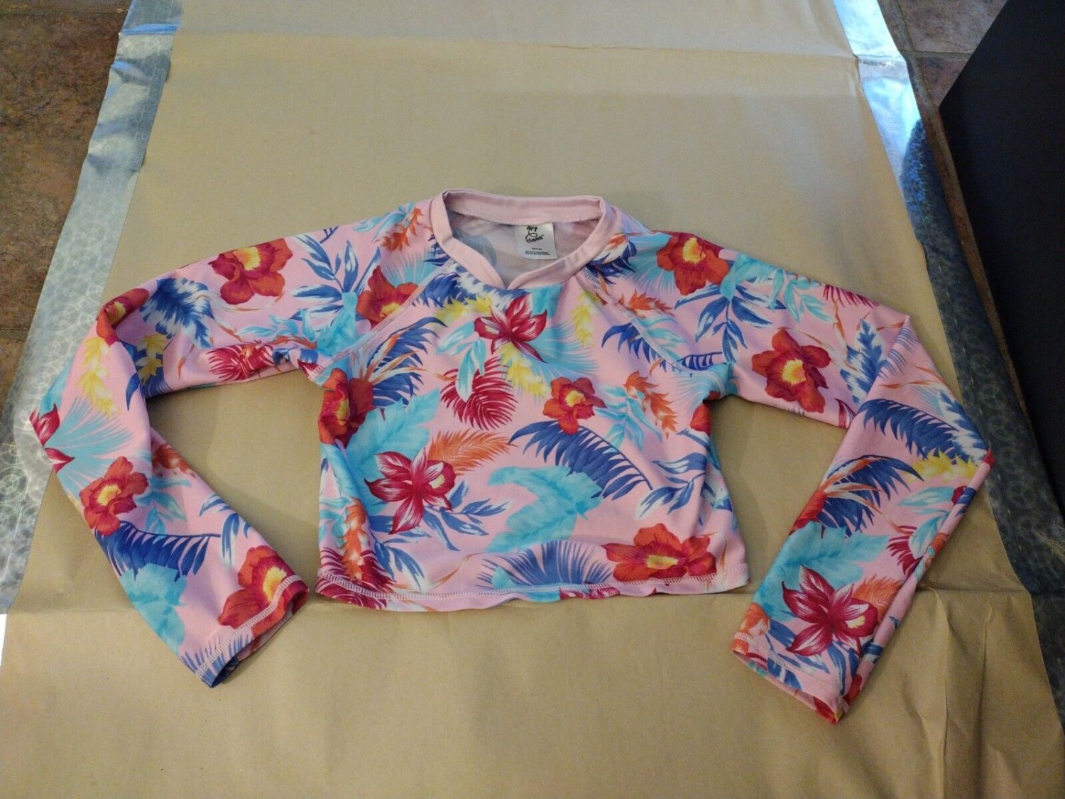 Girls Multicolor Floral Print Top