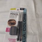 New L.A. COLORS EYELINER EYEBROW PENCIL 2 Pack  Black Brow Pencil & Sharpener