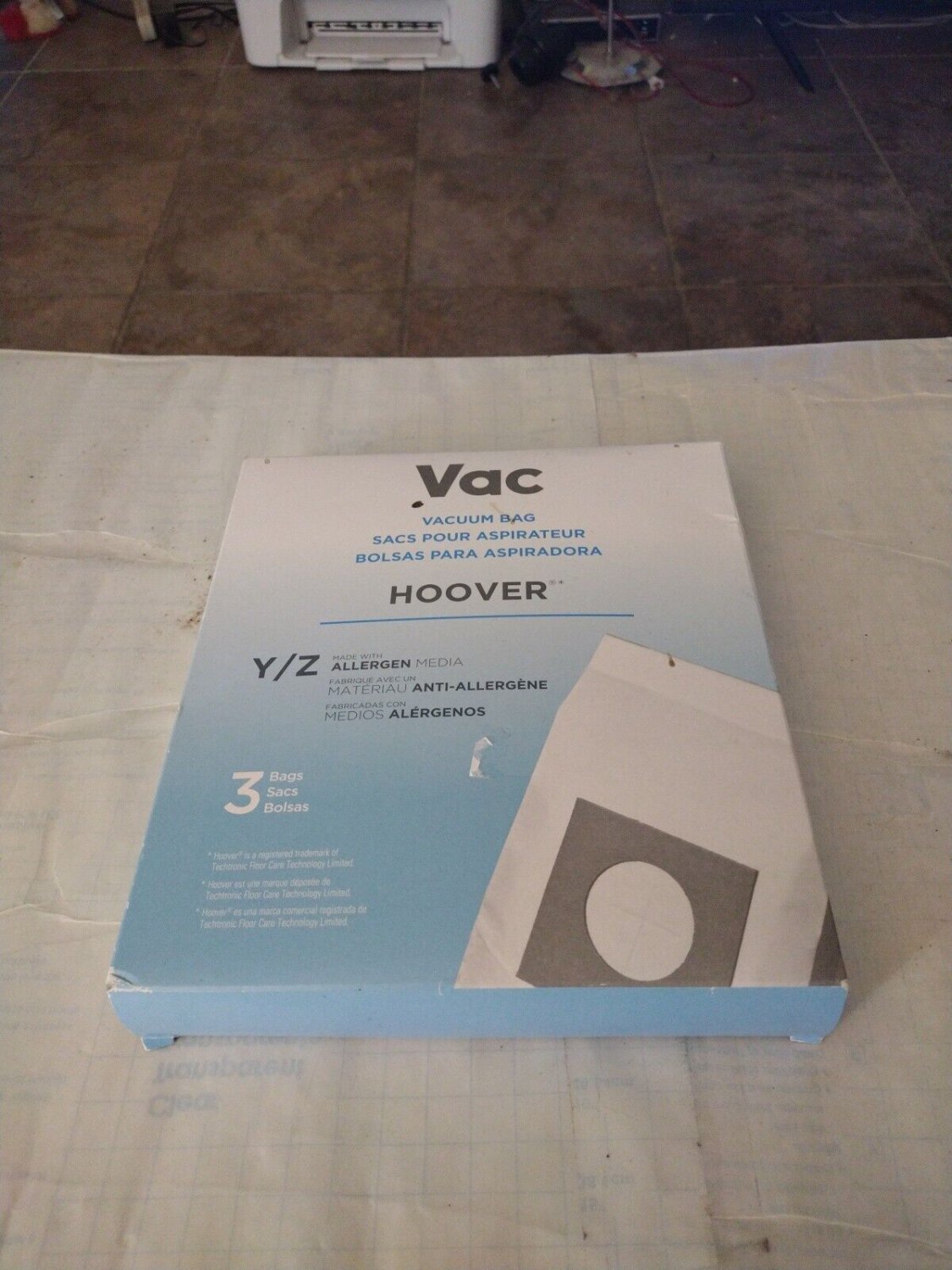 HOOVER Type Y/Z Allergen Replacement Vacuum Cleaner Bag (3Pack)