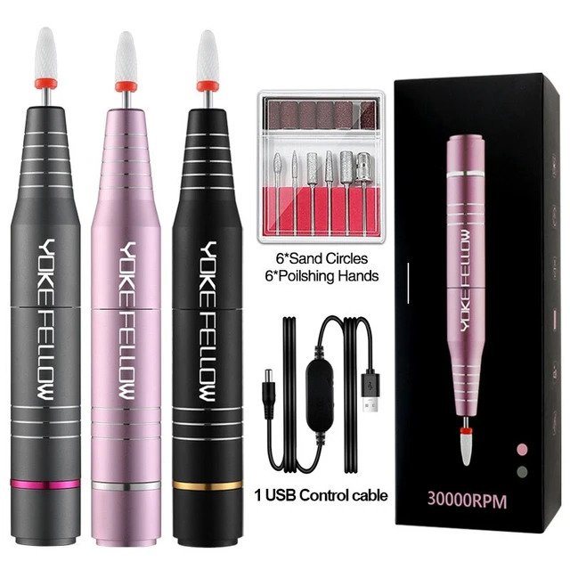 YOKEFELLOW Electric Nail Drill 30000RPM