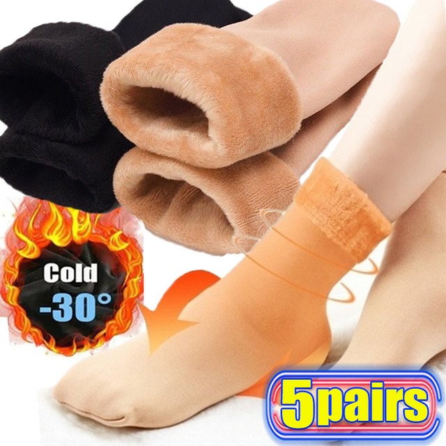 Winter Warm Solid Women Socks