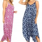 Women Printed Sleeveless Harem Jumpsuit Side Pockets New S M L XL 1X 2X 3X