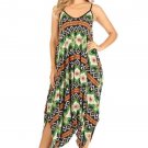 Women Casual Sleeveless Harem Jumpsuit Spaghetti Straps Side Pockets New